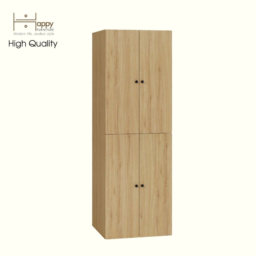HAPPY FURNITURE , Tủ quần áo 4 cánh mở - SCANDINA , TCM_092 , 60cm x 57cm x 180cm
