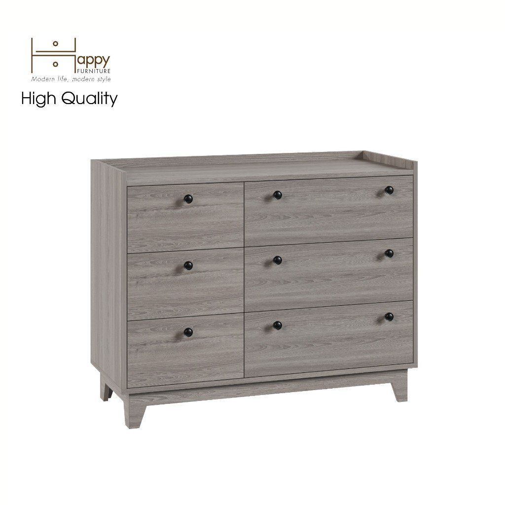 HAPPY FURNITURE , Tủ đựng đồ 6 ngăn kéo - KINA , THK_073 , 106cm x 45cm x 84cm