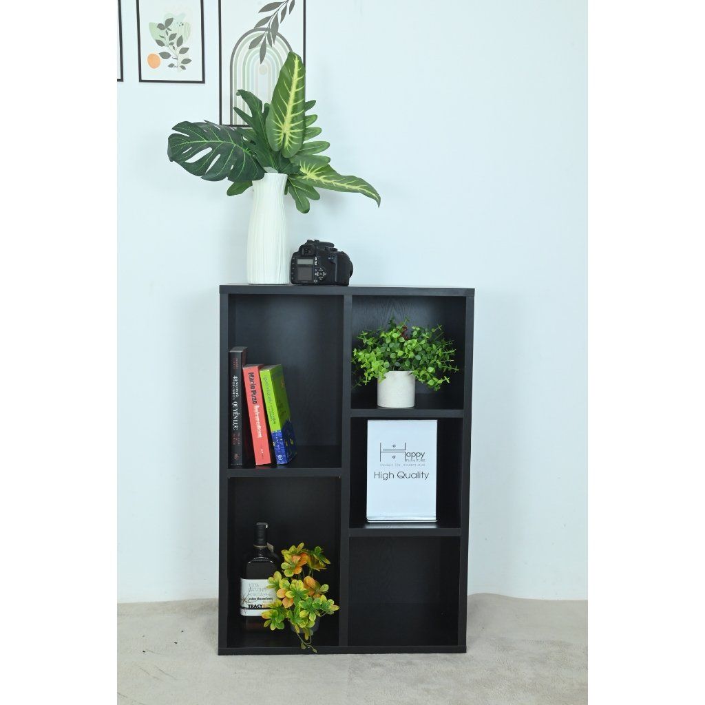 HAPPY FURNITURE , Kệ sách 5 ngăn - CATY , KSA_089, 52cm x 28cm x 77cm DxRxC