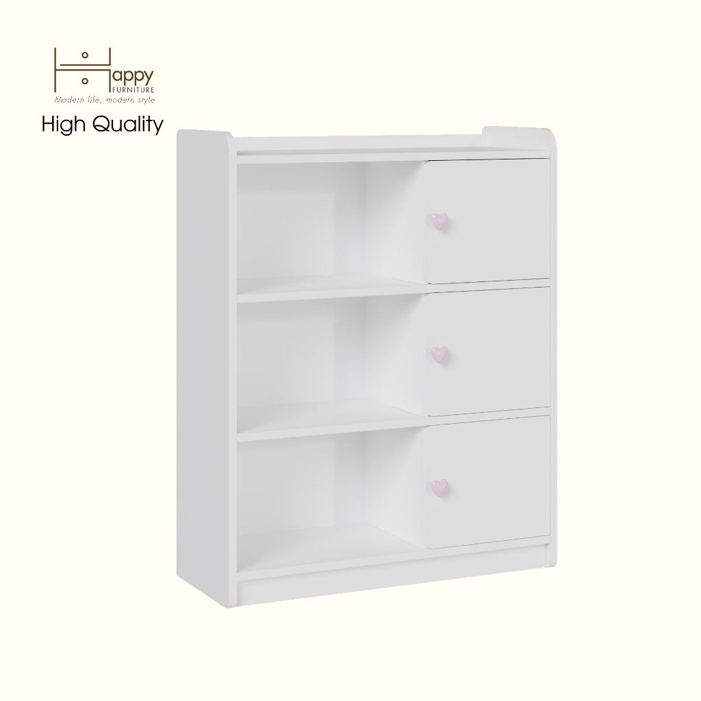 HAPPY FURNITURE , Tủ lưu trữ 3 cửa mở cho trẻ em - KID , TLT_009 , 80cm x 32cm x 100cm