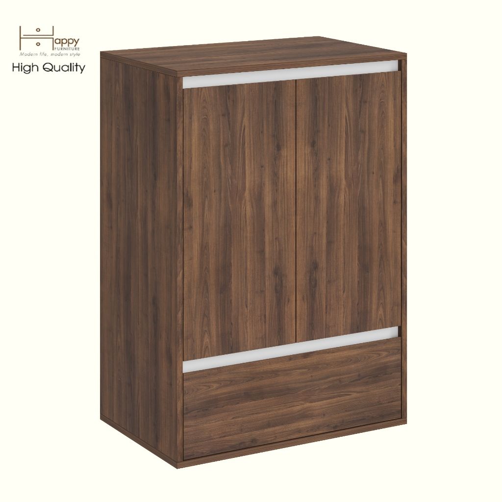 HAPPY FURNITURE , Tủ lưu trữ 2 cửa mở 1 ngăn kéo - ELIS , TCM_284 , 70cm x 45cm x 100cm DxRxC