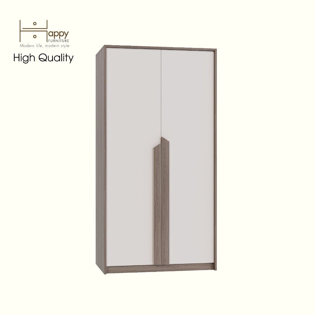 HAPPY FURNITURE , Tủ quần áo 2 cánh mở - PONIX , TCM_113 , 90cm x 54cm x 176cm