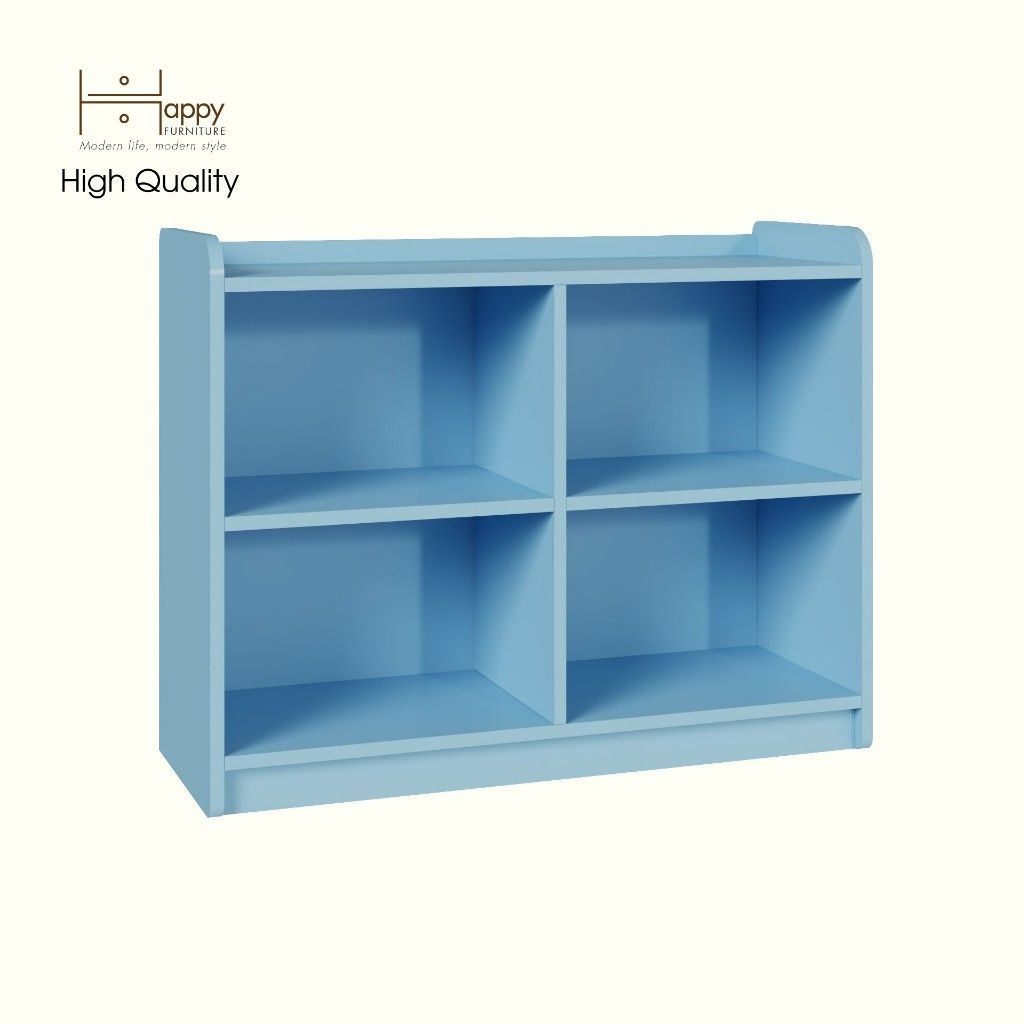 HAPPY FURNITURE , Kệ lưu trữ 4 ngăn cho trẻ em - KID , TLT_006 , 90cm x 32cm x 70cm