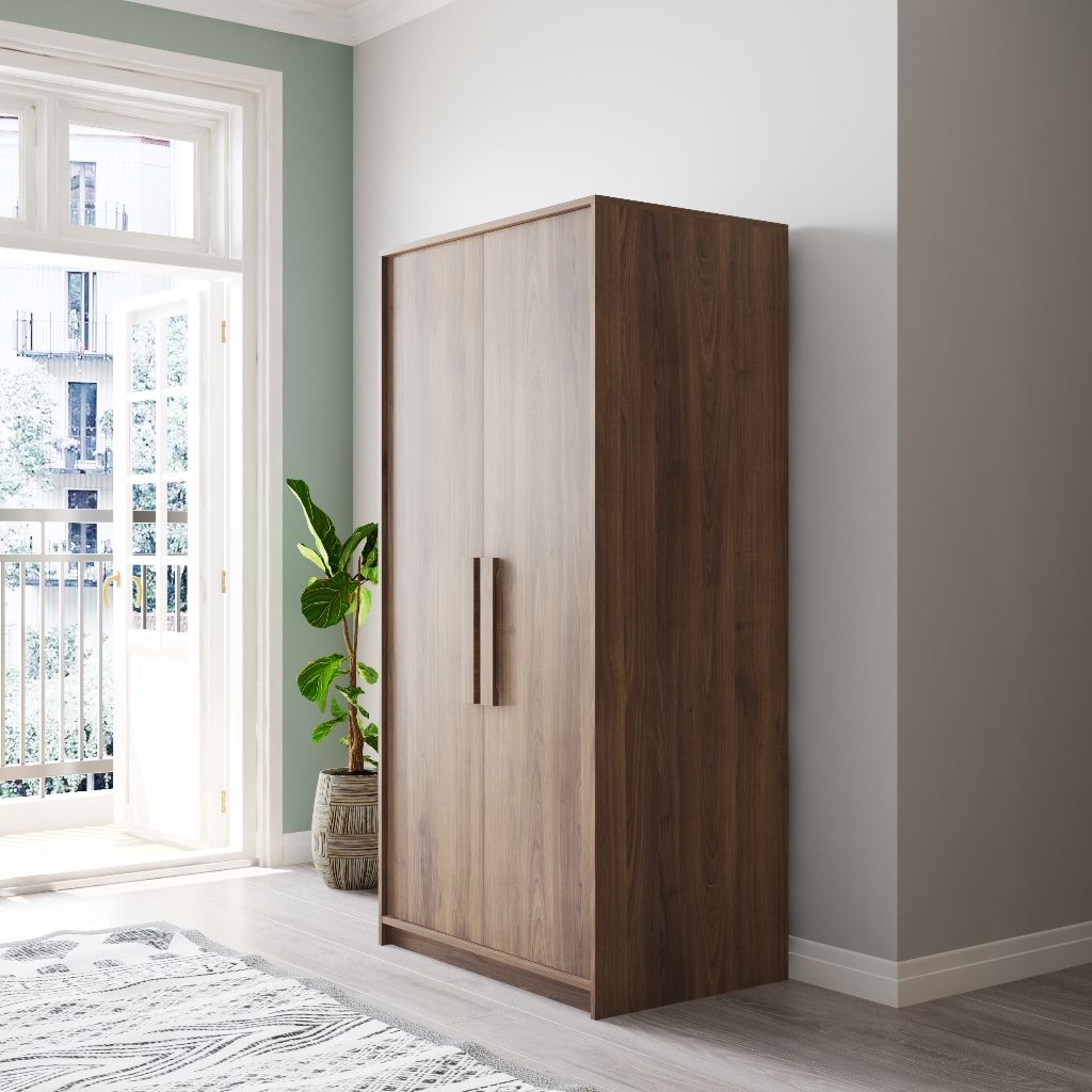 HAPPY FURNITURE , Tủ quần áo 2 cửa mở - RUBEL, TCM_226, 90cm x 59cm x 180cm DxRxC