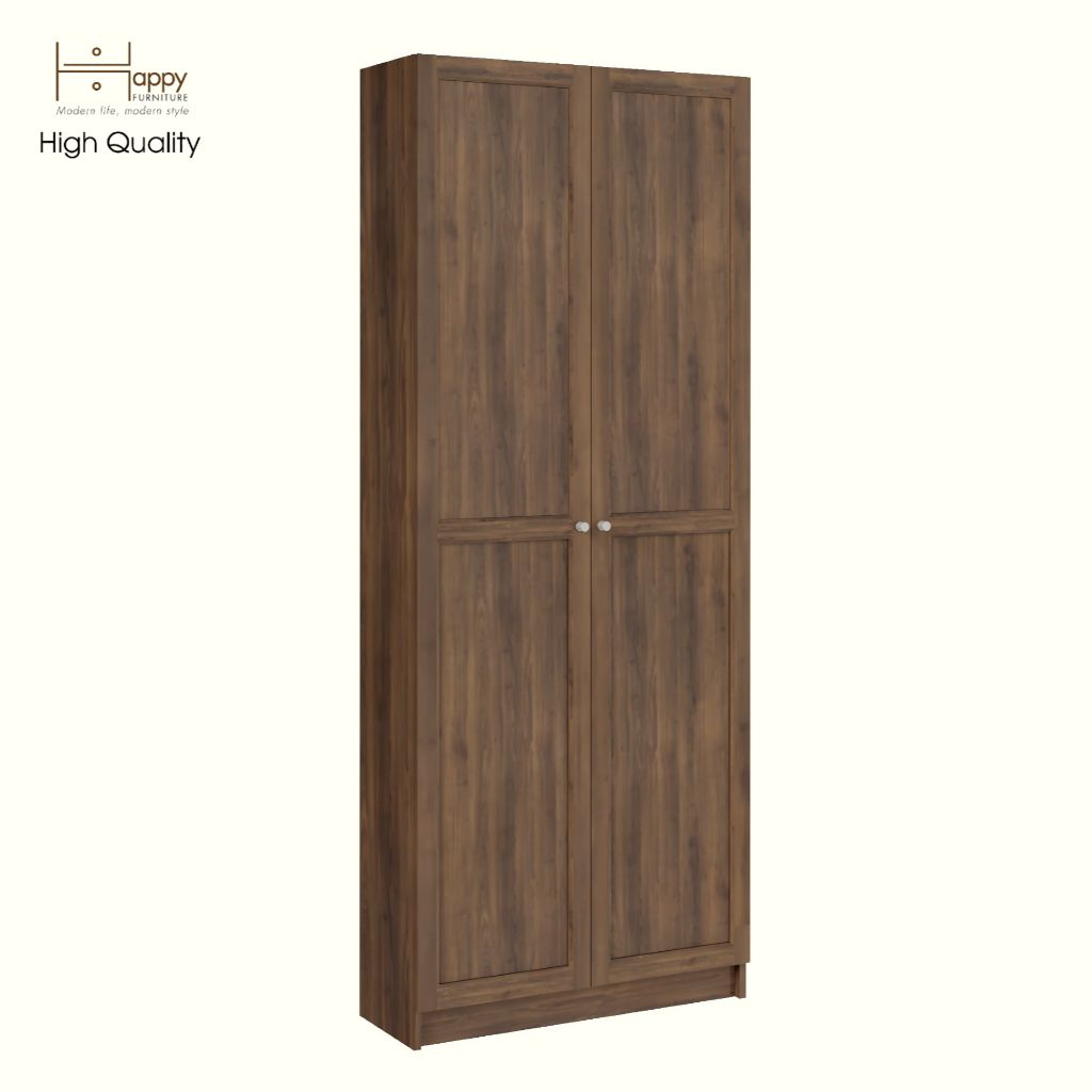 HAPPY FURNITURE , Kệ sách 6 tầng 2 cửa mở - CATY , KSA_058 , 80cm x 30cm x 202cm