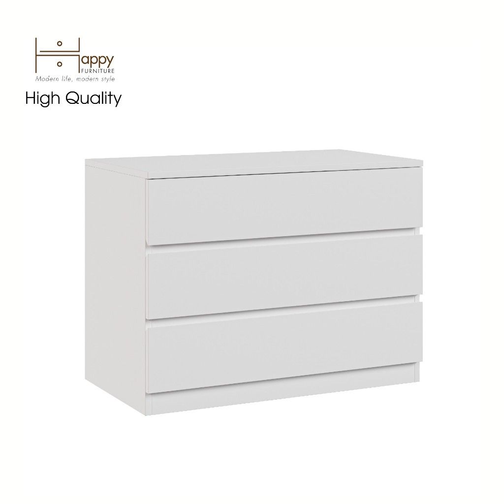 HAPPY FURNITURE , Tủ đựng đồ 3 ngăn kéo - OLA , THK_088 , 80cm x 45cm x 60cm