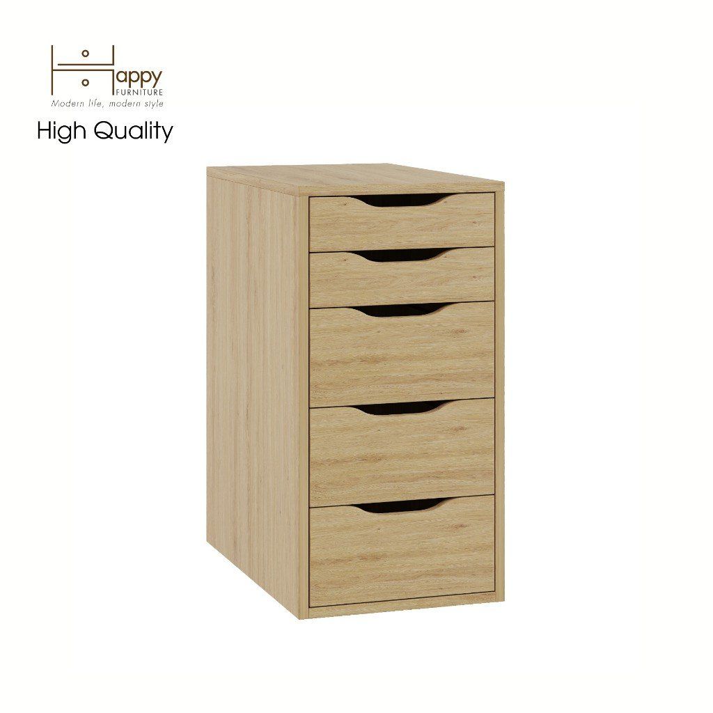 HAPPY FURNITURE , Tủ lưu trữ 5 ngăn kéo - LILY , THK_052 , 36cm x 58cm x 70cm