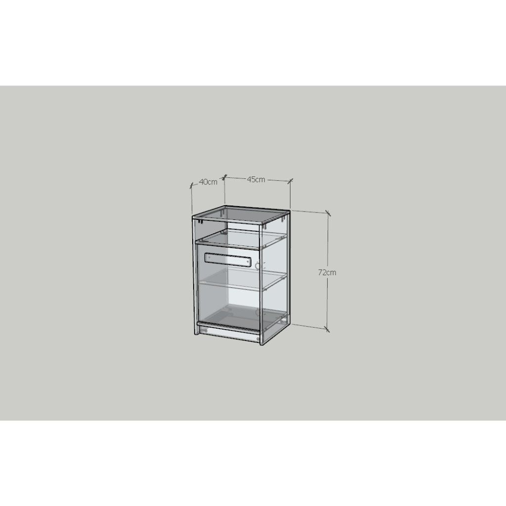 HAPPY FURNITURE , Tủ lưu trữ 1 cửa mở - RUBEL, TCM_222, 45cm x 40cm x 72cm DxRxC