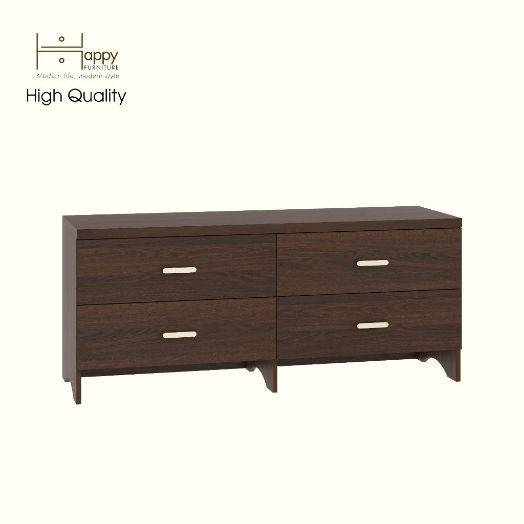 HAPPY FURNITURE , Tủ lưu trữ 6 ngăn kéo - CHEVY, THK_266 , 140cm x 45cm x 60cm DxRxC