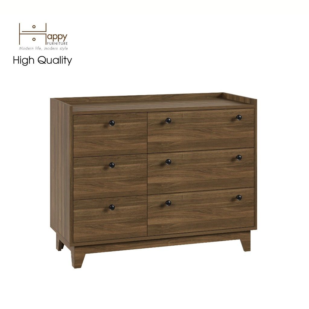 HAPPY FURNITURE , Tủ đựng đồ 6 ngăn kéo - KINA , THK_073 , 106cm x 45cm x 84cm