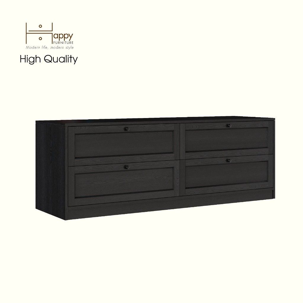HAPPY FURNITURE , MATTA - Tủ lưu trữ 4 ngăn kéo, THK_224 , 160cm x 45cm x 56cm DxRxC