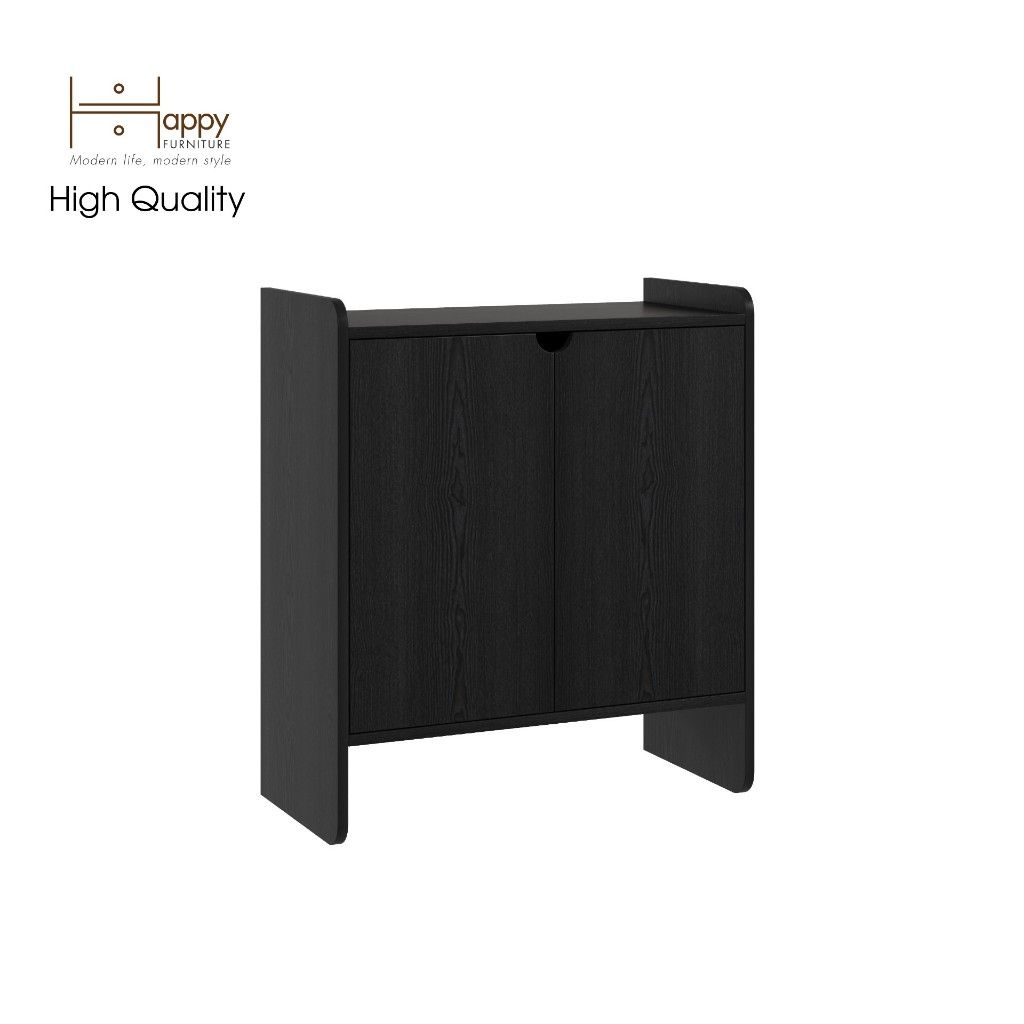 HAPPY FURNITURE , Tủ giày 2 cửa mở - CIRCLE , TCM_068 , 70cm x 34cm x 80cm