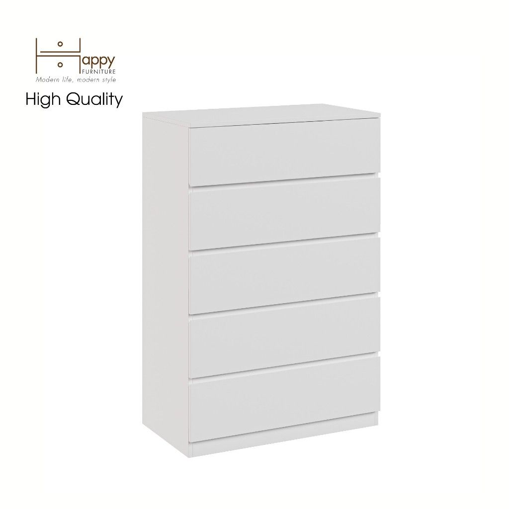 HAPPY FURNITURE , Tủ đựng đồ 5 ngăn kéo - OLA , THK_092 , 80cm x 45cm x 120cm