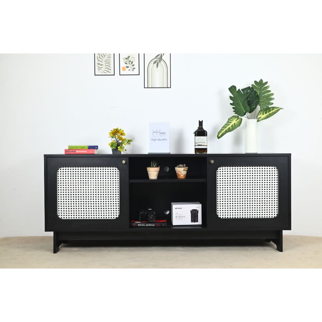 HAPPY FURNITURE , Kệ TV 2 cửa mở - MEYDAN , KTV_014 , 160cm x 42cm x 65cm