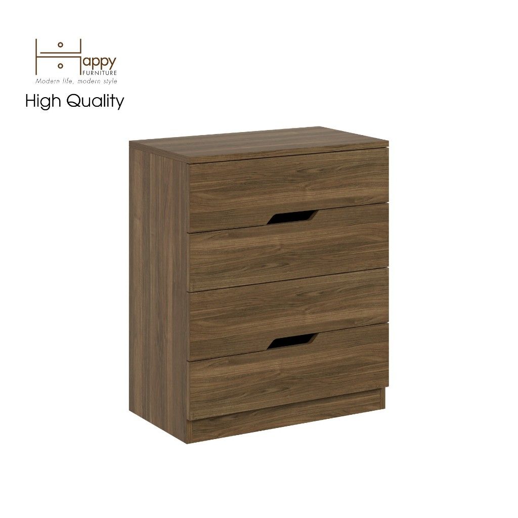 HAPPY FURNITURE , Tủ đựng đồ 4 ngăn kéo - DASH , THK_055 , 60cm x 35cm x 72cm