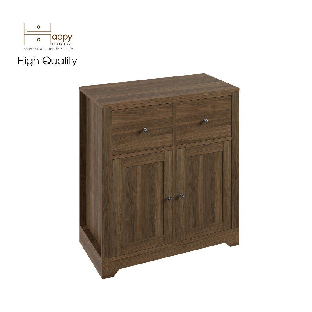 HAPPY FURNITURE , Tủ kết hợp kệ đựng đồ 2 cửa mở - CANA , TCM_004 , 80cm x 40cm x 87cm