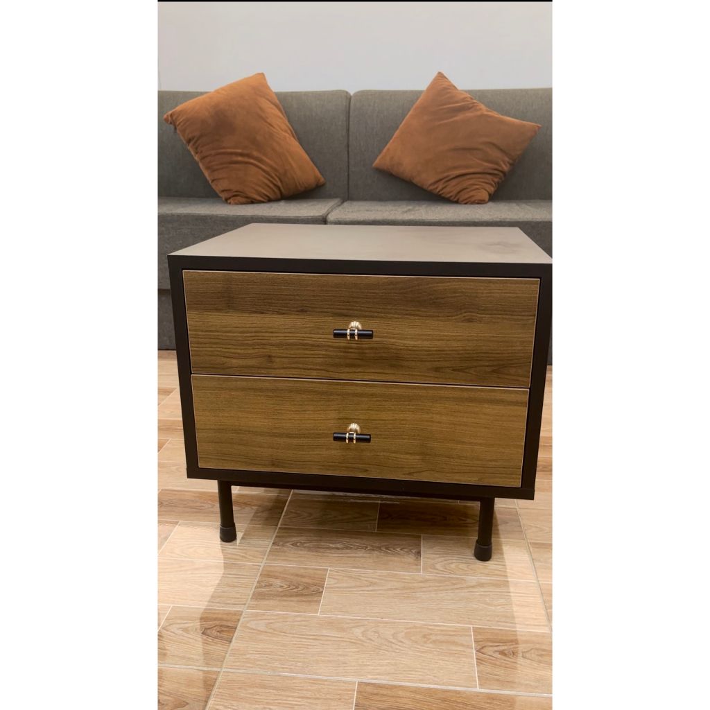 HAPPY FURNITURE , Táp đầu giường chân sắt - BECKY , THK_033 , 50cm x 40cm x 45cm