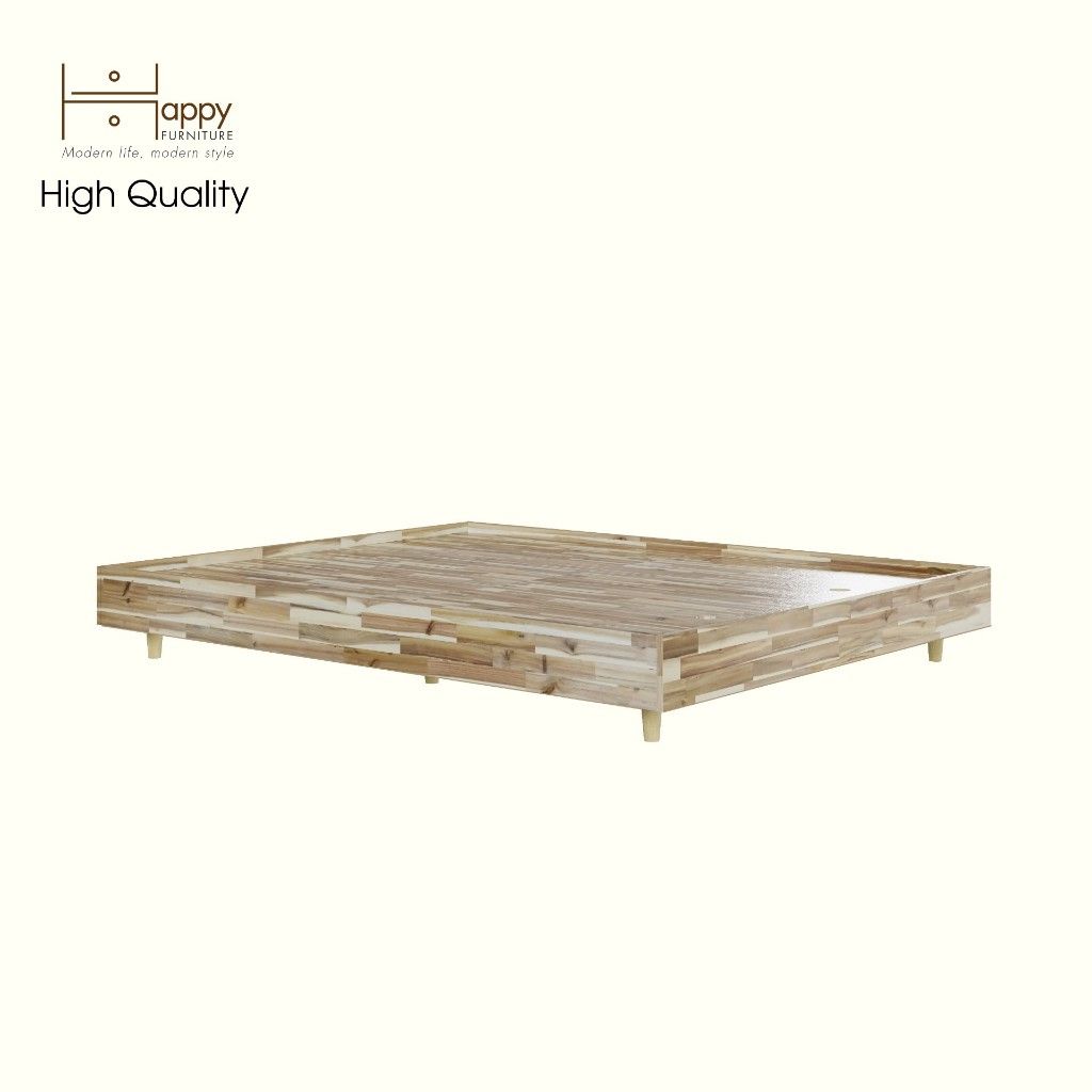 HAPPY FURNITURE , Gỗ tự nhiên , Giường ngủ chân gỗ - FARAH, GNG_178 GNG_179 GNG_180 GNG_181 , 204x27cm