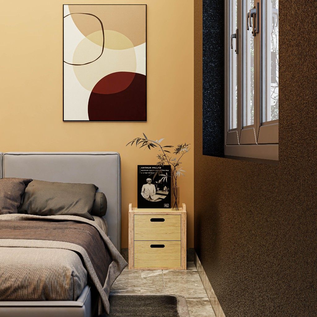 HAPPY FURNITURE , Gỗ tự nhiên , Thùng lưu trữ 2 ngăn kéo gỗ Plywood - GAMOR , TLT_031 , 40cm x 30cm x 44cm DxRxC