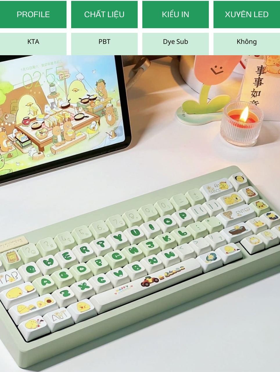 Chibi Xanh Lá - KTA - Dyesub