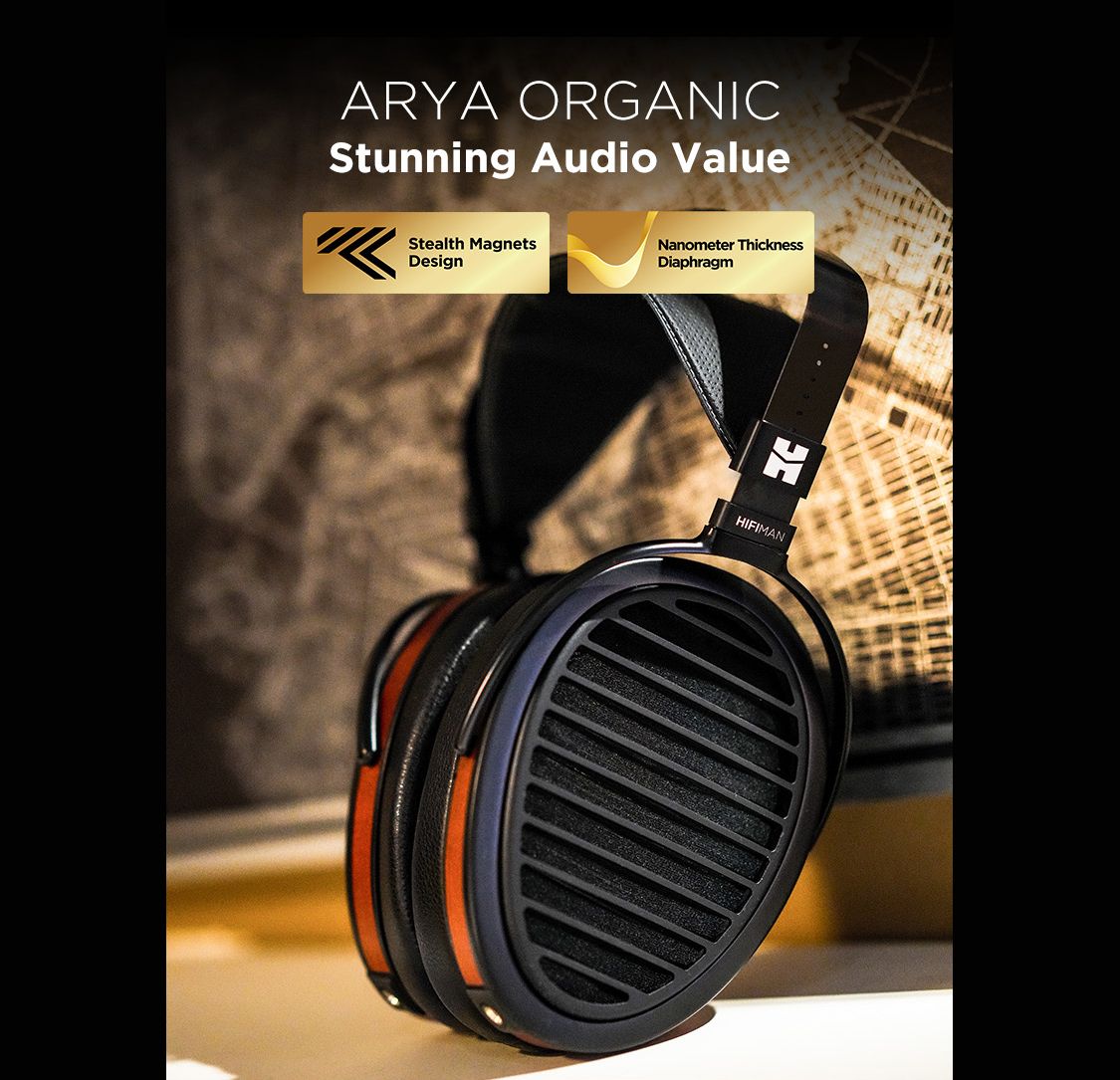 Tai nghe từ phẳng Planar Over Ear chụp tai Open Hifiman Arya Organic
