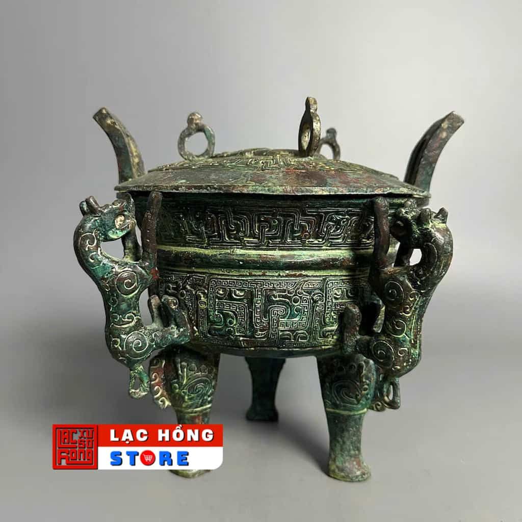 Lư hương 3 chân bằng đồng thời nhà Hán LHMEVN-9022