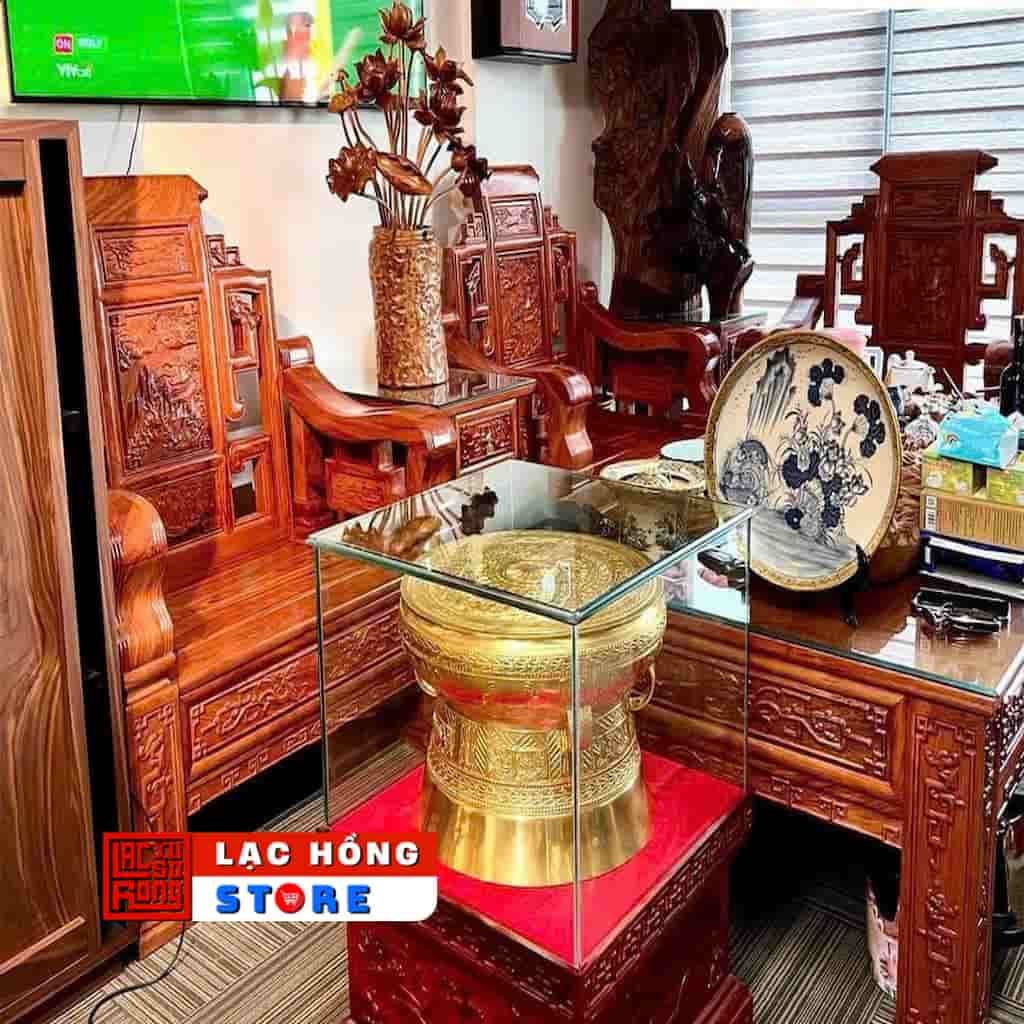 Trống đồng dát vàng LHMEVN-9030