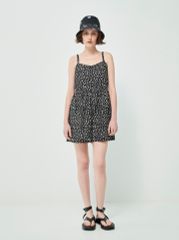 Jumpsuit Hai Dây Họa Tiết Chấm Bi