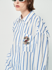 Áo sơmi sọc trắng xanh