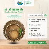 Rá, Rổ Tre Đan Dày Ohiama Bamboo Storage Basket Size 16cm - 30cm | Đồ Dùng Nhà Bếp Trang Trí VNXK