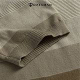 Áo thun len dệt kim DATAMAN ngắn tay, kẻ ngang Gradient - LCT24-02