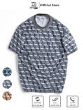 Áo thun Unisex cổ tròn tay ngắn họa tiết Cube Monogram dáng Overfit - TMN2314