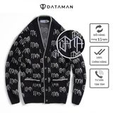Áo CARDIGAN nam có túi, form rộng họa tiết monogram DATAMAN, chất liệu len lông cừu - DT22-23