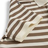 Áo POLO Unisex tay ngắn họa tiết kẻ ngang dáng Overfit - PLV2411