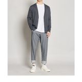 Áo len CARDIGAN nam mỏng DATAMAN, mở khuy, cổ chữ V, đáp da lộn khuỷu tay, chất cotton mềm mịn - DT22-03