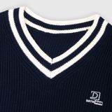 Áo gile len nam DATAMAN cao cấp, form rộng, unisex, thêu logo ở ngực, chất liệu len len lông cừu, style Hàn Quốc - DT51