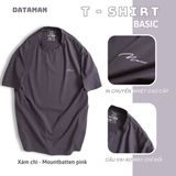 Áo thun nam cổ tròn DATAMAN, 100% cotton cao cấp chống nhăn co giãn 4 chiều, thoáng mát, dáng đuôi tôm- TCT22-02
