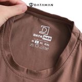 Áo thun nam tay ngắn Basic DATAMAN cổ tròn, 100% cotton co giãn 4 chiều, thoáng mát, in logo ngực - TCT22-02