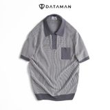 Áo POLO nam ngắn tay dệt kim DATAMAN, vải mongtoghi, có túi ngực - PLL23-02