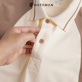 Áo Polo Nam DATAMAN phối màu, tay ngắn, vải cá sấu CVC cao cấp, nam tính, trẻ trung, thanh lịch - PLV2306