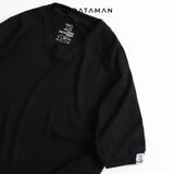 Áo thun cotton cổ tròn nam DATAMAN, chất liệu cotton đũa co giãn, thấm hút mồ hôi, tay raglan trẻ trung - ATCT22-01-Đen