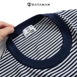 Áo thun len Mongtoghi dệt kim nam kẻ ngang DATAMAN - LCT2315