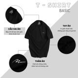Áo phông cotton cộc tay nam DATAMAN 100% cotton chống nhăn, thoáng mát, form regular fit - TCT22-02