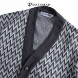 Áo CARDIGAN nam dáng rộng DATAMAN kẻ sóng vintage, 2 túi, chất len Acrylic giả cashmere mềm mại - DT22-22