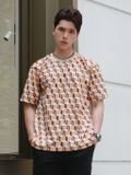 Áo thun Unisex cổ tròn tay ngắn họa tiết Cube Monogram dáng Overfit - TMN2314