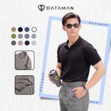 Áo POLO nam ngắn tay dệt kim DATAMAN, cổ chữ V, vải cotton chải kĩ mềm mịn, không bai xù - DT22-01