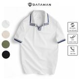 Áo Polo nam DATAMAN ngắn tay, cổ chữ V, vải cá sấu thoáng mát - PLV2307