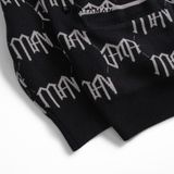 Áo CARDIGAN nam có túi, form rộng họa tiết monogram DATAMAN, chất liệu len lông cừu - DT22-23