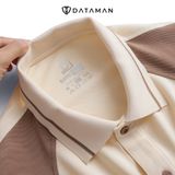 Áo Polo Nam DATAMAN phối màu, tay ngắn, vải cá sấu CVC cao cấp, nam tính, trẻ trung, thanh lịch - PLV2306