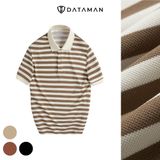 Áo POLO Unisex tay ngắn họa tiết kẻ ngang dáng Overfit - PLV2411